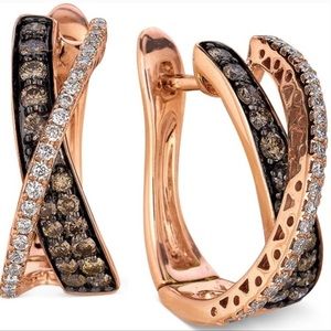 Levian gold and diamond earrings